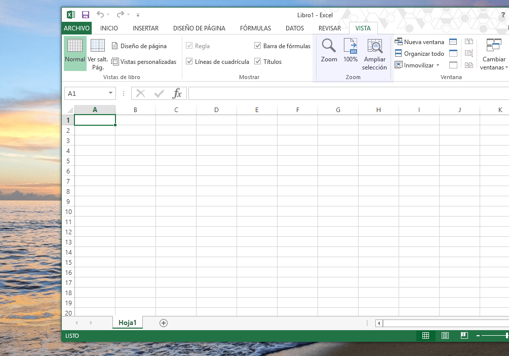 Applica lo zoom in Excel