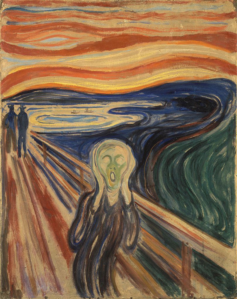 "Scream" maluje Edvard Munch