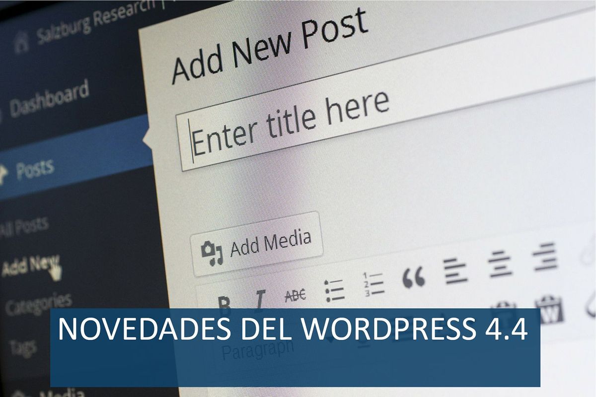 Nouvelles du nouveau Wordpress 4.4.