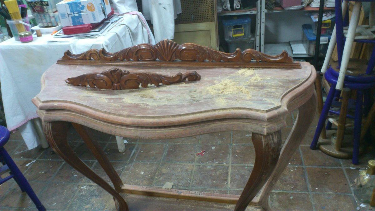 Реставрация стола из шпона в домашних условиях