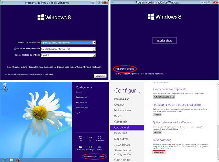 Remontuokite "Windows 8", jei jis neveikia arba blogai veikia