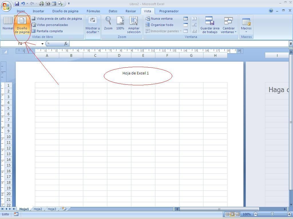 Voir la mise en page dans Excel