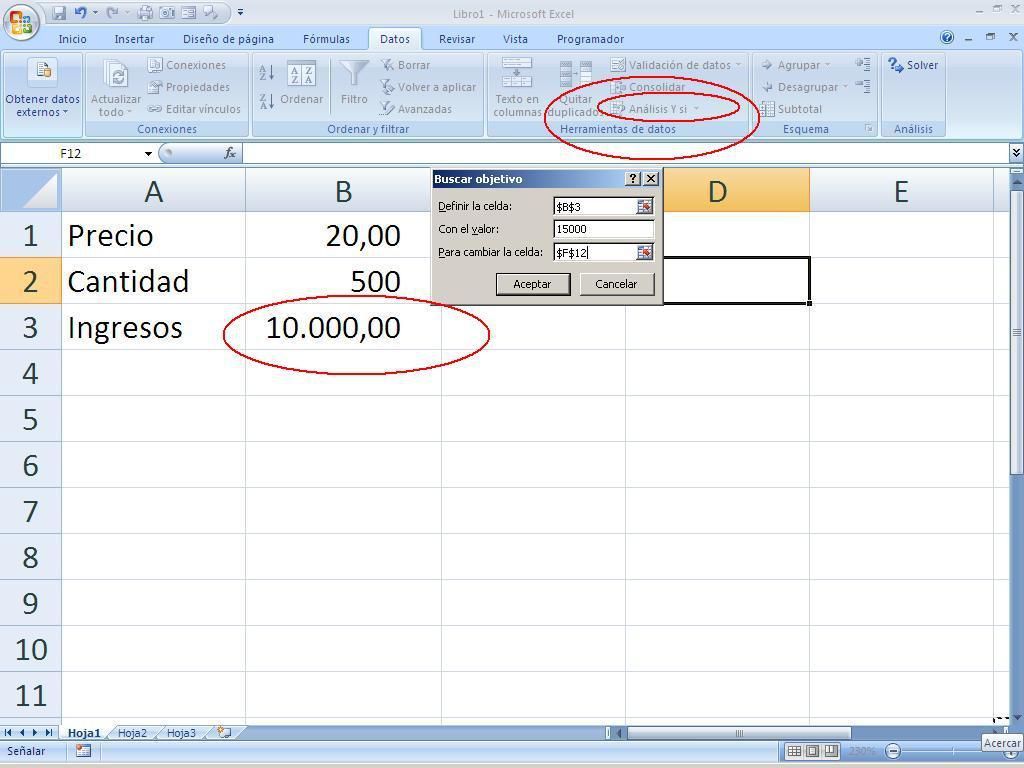 Cerca l'obiettivo in Excel