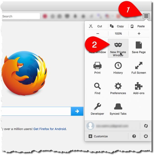 Come fare la navigazione privata in Firefox