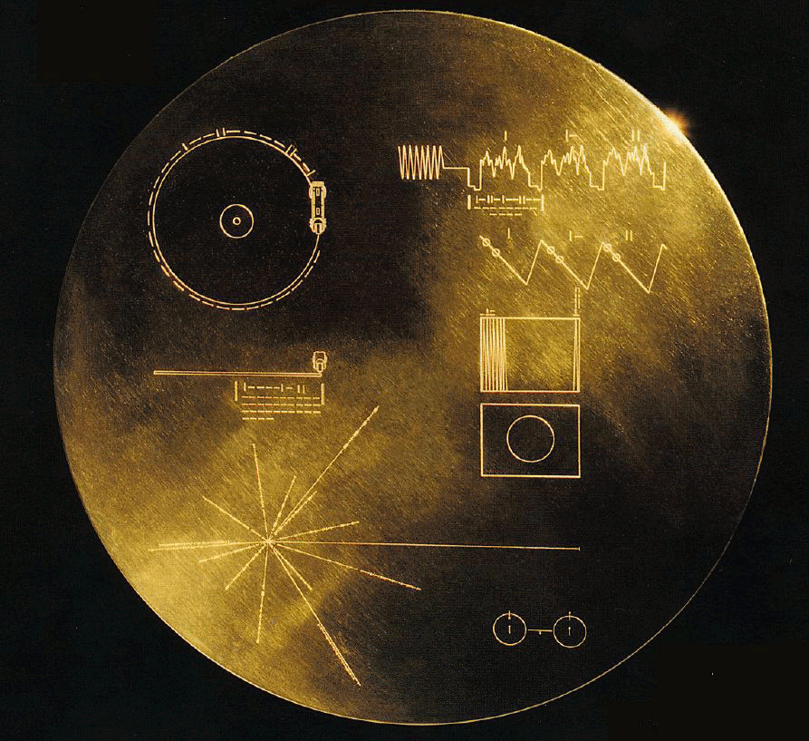 Il Golden Record (il disco d'oro) che viaggia nelle navi Voyager