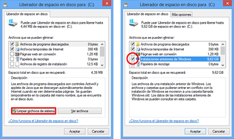 Elimina Windows.old in Windows 7, 8 o 8.1