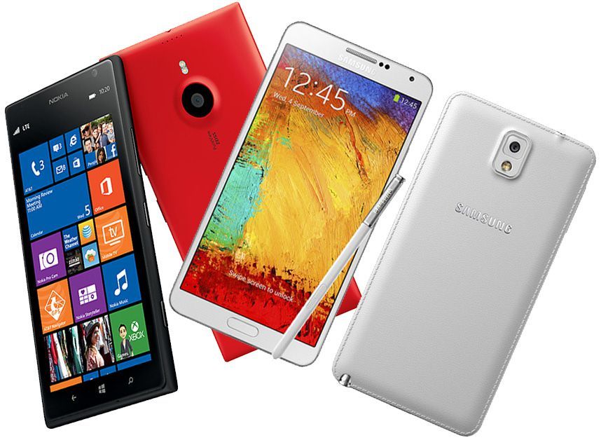 Skirtumai tarp "Nokia Lumia 1520" ir "Samsung Galaxy" 3 pastaba