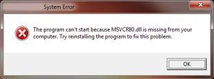 Riparare l'errore msvcr80.dll in iTunes e altri programmi