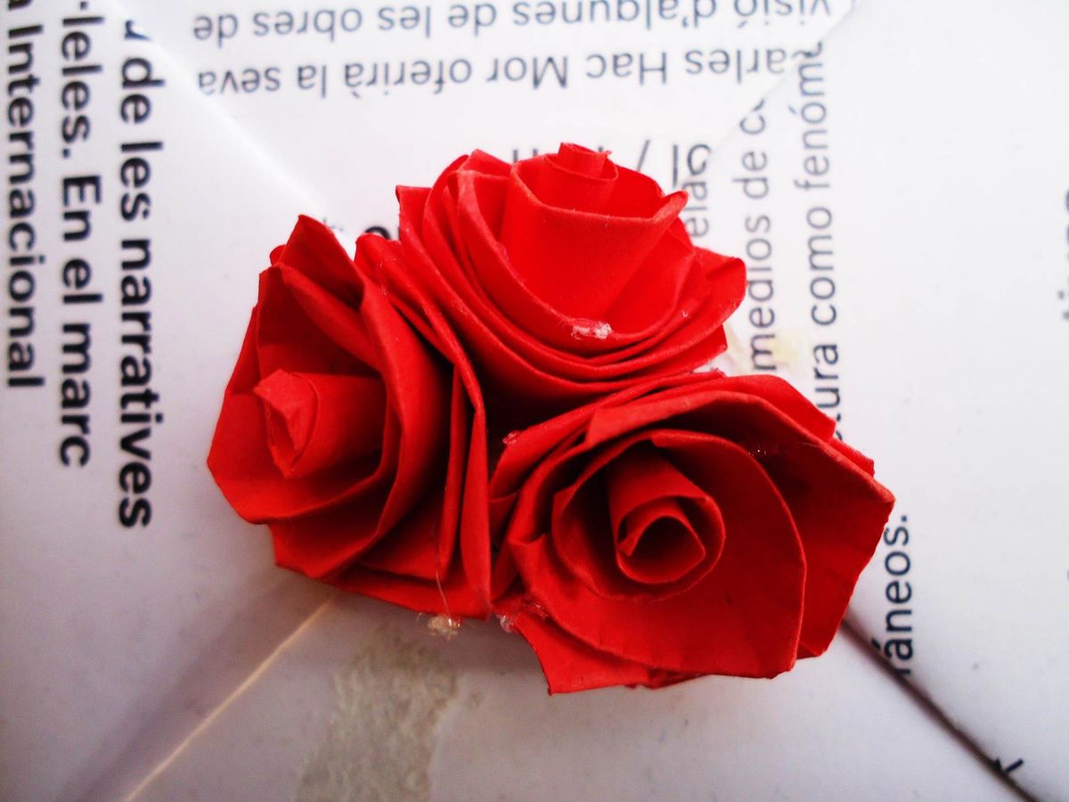 Roses de papier en filigrane (quilling)