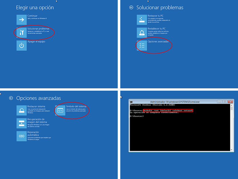 Jei negalite prisijungti prie "Windows 8" arba "8.1" saugaus režimo